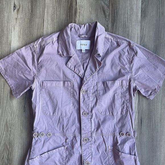 Pistola Lavender Short Sleeve Jumpsuit - Picture 3 of 10